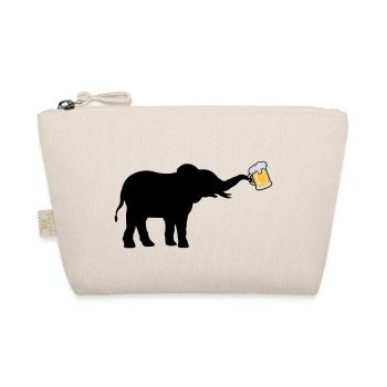 Beer Jug Elephant cool - Organic Pouch - nature - Front