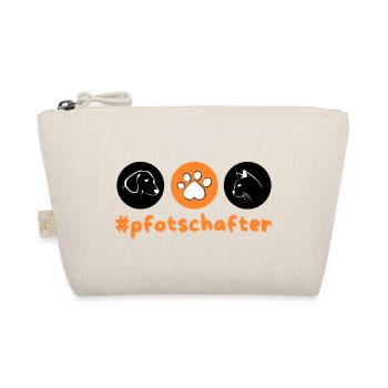 Pfotschafter Hashtag orange / schwarz - Bio-Täschchen - Natur - Vorne