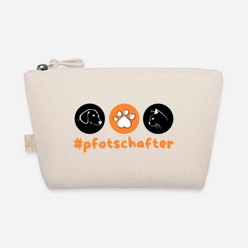 Pfotschafter Hashtag orange / schwarz Bio-Täschchen