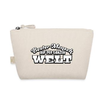 Bester Mensch auf der Welt Spruch Geschenk - Bio-Täschchen - Natur - Vorne