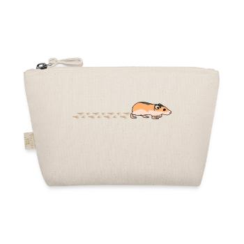 Waddling Hamster Rodent Cute Footprint Paws - Organic Pouch - nature - Front