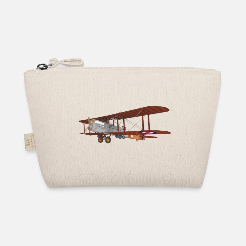 Doppeldecker Flugzeug von 1915 Bio-Täschchen
