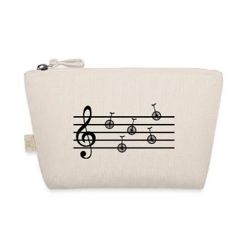 unicycle unicycle artist unicycle unicycle rider - Organic Pouch - nature - Front