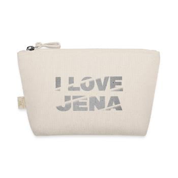 Jena Germany City Font Skyline I Love - Organic Pouch - nature - Front