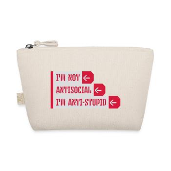 not antisocial anti stupid - Organic Pouch - nature - Front