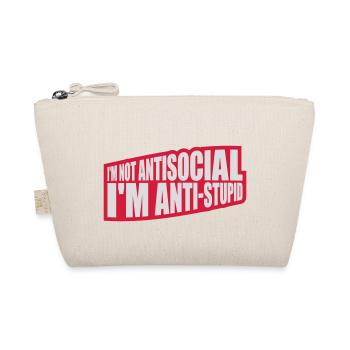 not antisocial anti stupid - Organic Pouch - nature - Front