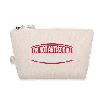 not antisocial anti stupid - Organic Pouch - nature - Front