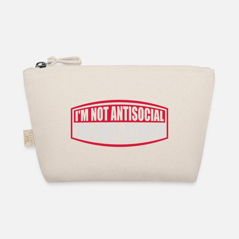 not antisocial anti stupid Bio-Täschchen