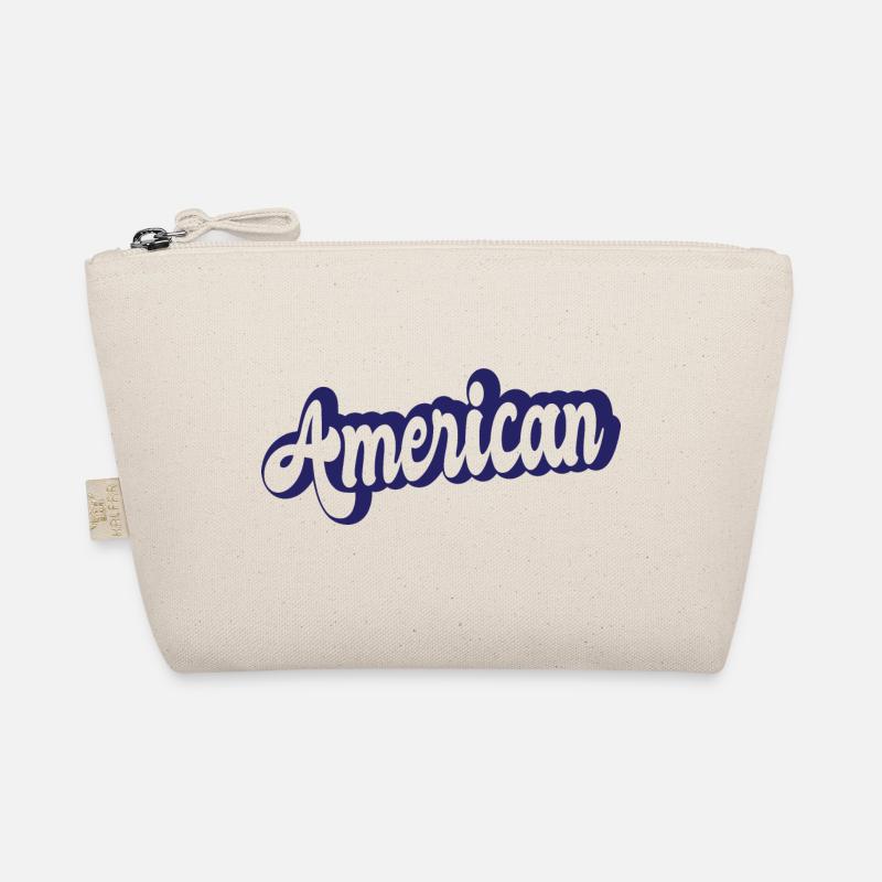 Amerikanisches, Retro USA Design - Bio-Täschchen - Natur