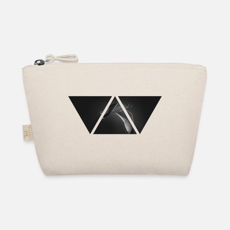 Bird black white triangle seagull gift Organic Pouch