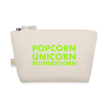 Popcorn Unicorn Wunderhorn - Bio-Täschchen - Natur - Vorne