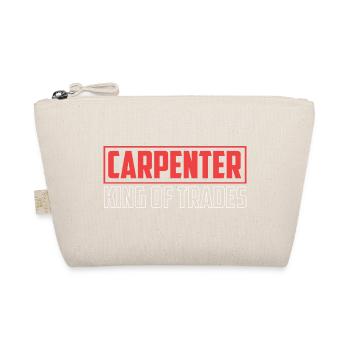 King of Trades Woodworker Gift - Organic Pouch - nature - Front