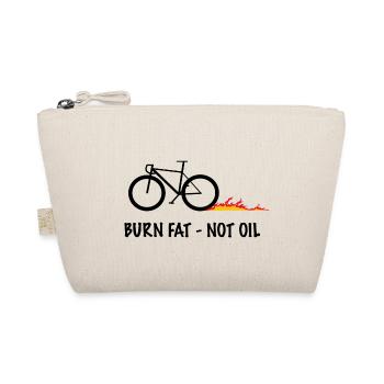 Burn Fat Not Oil Flame Bike - Organic Pouch - nature - Front