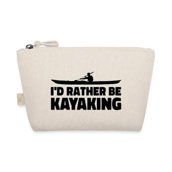 I'd Rather Be Kayaking Canoe Kayak Rower Rowing Pa - Bio-Täschchen - Natur - Vorne