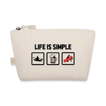 Life Can Be Simple Just Add Water Kayaking Paddle - Bio-Täschchen - Natur - Vorne