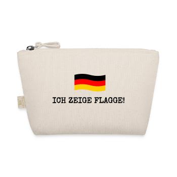 "Ich zeige Flagge" - Bio-Täschchen - Natur - Vorne