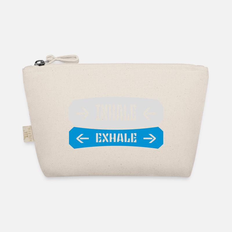 inhale exhale yoga quote Organic Pouch