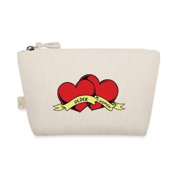 I Like Older Women With Two Hearts - Organic Pouch - nature - Front