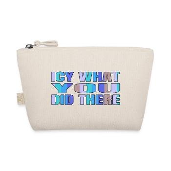Dinosaur Tshirt Joke Christmas Present Beard - Organic Pouch - nature - Front