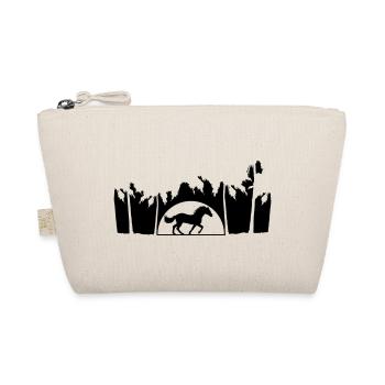 Beach Palm Sun Horse - Organic Pouch - nature - Front