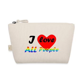 LGBTQ Love Rainbow Flag Football - Organic Pouch - nature - Front