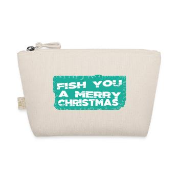 funny gym christmas vacation fisherman dork angler - Bio-Täschchen - Natur - Vorne