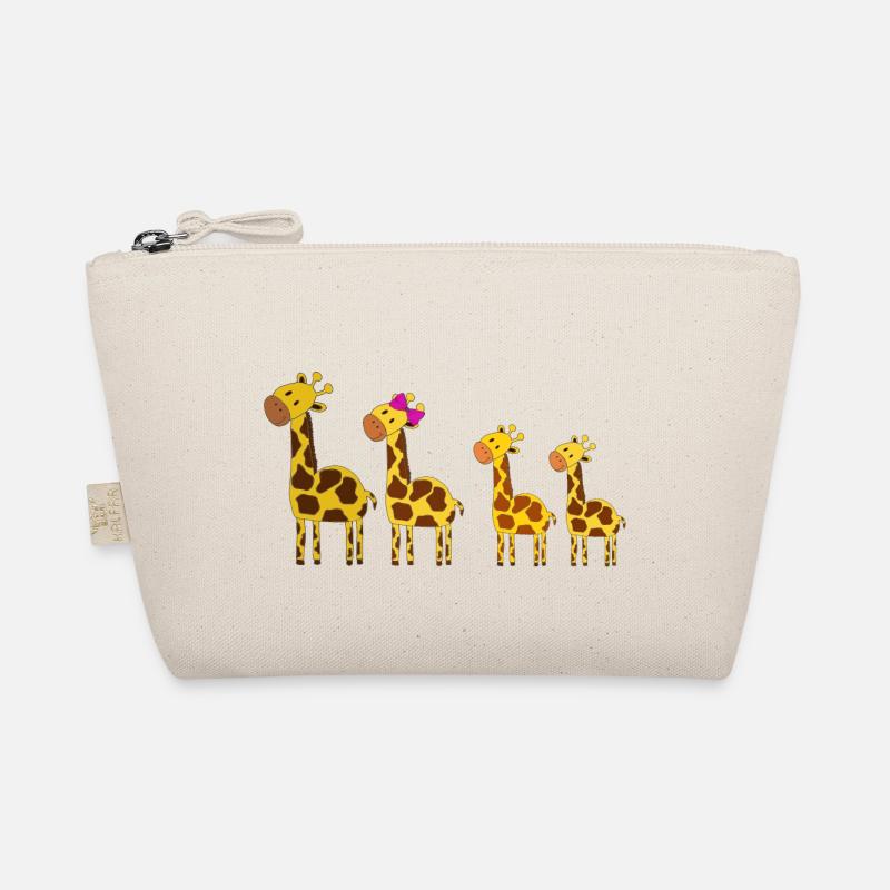 Giraffenfamilie - Bio-Täschchen - Natur
