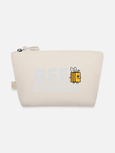 bee different saying quote - Organic Pouch - nature - Front