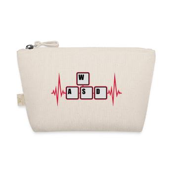 WASD Keyboard Keys Gamer - Organic Pouch - nature - Front