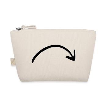 Arrow drawing sketch black - Organic Pouch - nature - Front