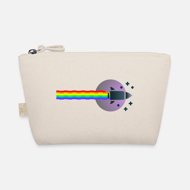 Nyam Rainbow Rocket to the Moon - Bio-Täschchen - Natur