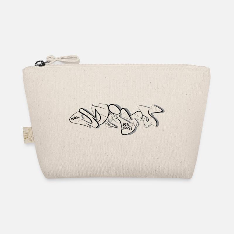 Black Lines Micro Graffiti Bio-Täschchen