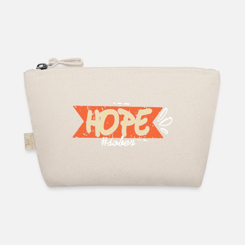 Hope # Sober Retro Sobriety Designs Organic Pouch
