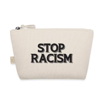 Stop Racism black - Organic Pouch - nature - Front