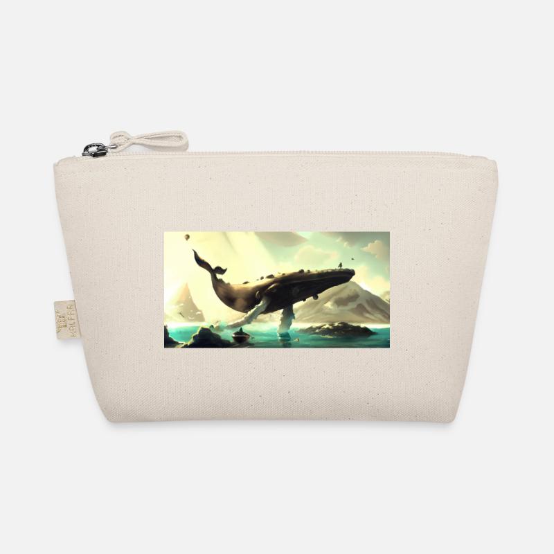 Wal schwebt am Himmel Bio-Täschchen