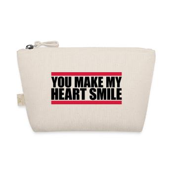 make my heart smile - Bio-Täschchen - Natur - Vorne