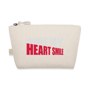 make my heart smile - Bio-Täschchen - Natur - Vorne