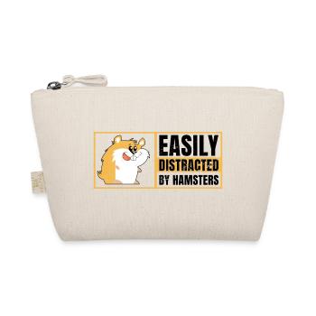 Easily Distracted By Hamsters Animal Lover Hamster - Bio-Täschchen - Natur - Vorne
