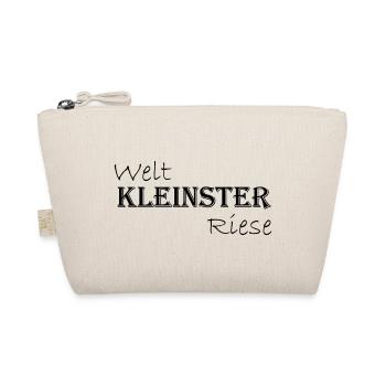 Weltkleinster Riese - Schriftzug - Bio-Täschchen - Natur - Vorne