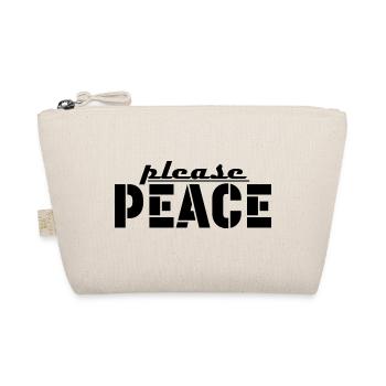 please peace Tshirt - Bio-Täschchen - Natur - Vorne