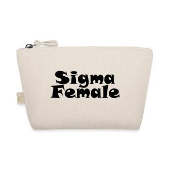 Sigma Female - Schriftzug - Bio-Täschchen - Natur - Vorne