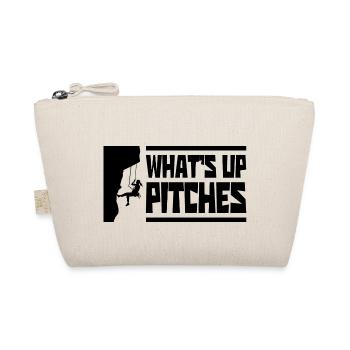 What Up Pitches Climbing Bouldering Rock Climber B - Bio-Täschchen - Natur - Vorne
