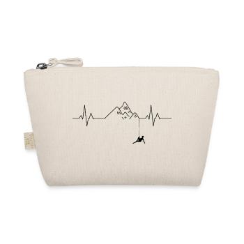 Ecg Heartbeat Graphic Bouldering Mountaineering Bo - Bio-Täschchen - Natur - Vorne