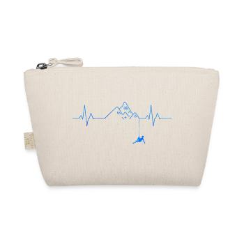 Ecg Heartbeat Graphic Bouldering Mountaineering Bo - Bio-Täschchen - Natur - Vorne