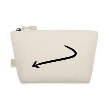 Arrow drawing sketch black - Organic Pouch - nature - Front