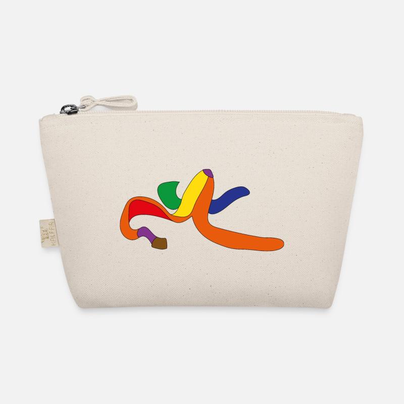 Regenbogen Bananenschale Nahaufnahme Design. - Bio-Täschchen - Natur