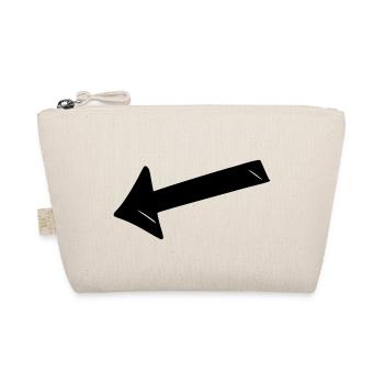Arrow drawing sketch black - Organic Pouch - nature - Front