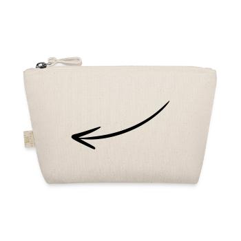 Arrow drawing sketch black - Organic Pouch - nature - Front