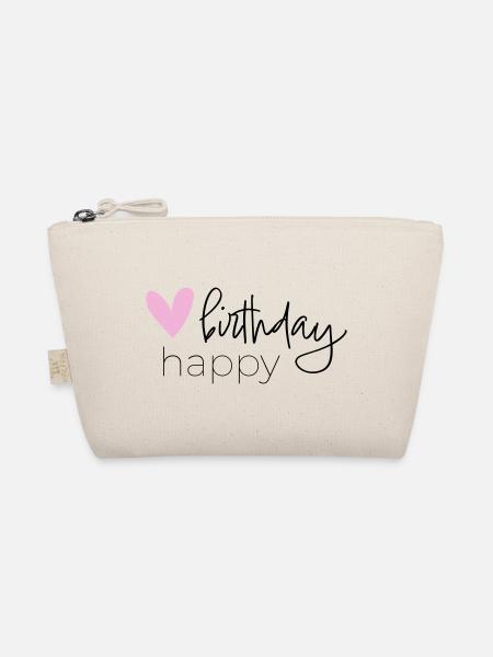 Happy Birthday - Bio-Täschchen - Natur