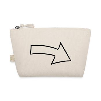 Arrow drawing sketch black - Organic Pouch - nature - Front